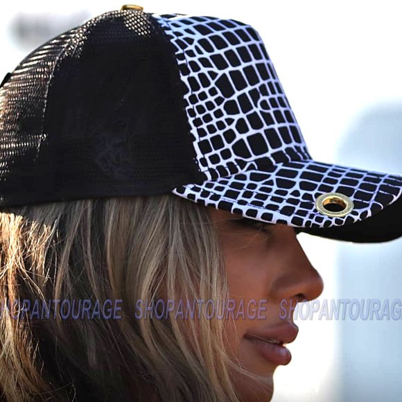 Red Monkey Croc Black RM1359 New Limited Edition Fashion Trucker Hat Cap - Picture 4 of 7